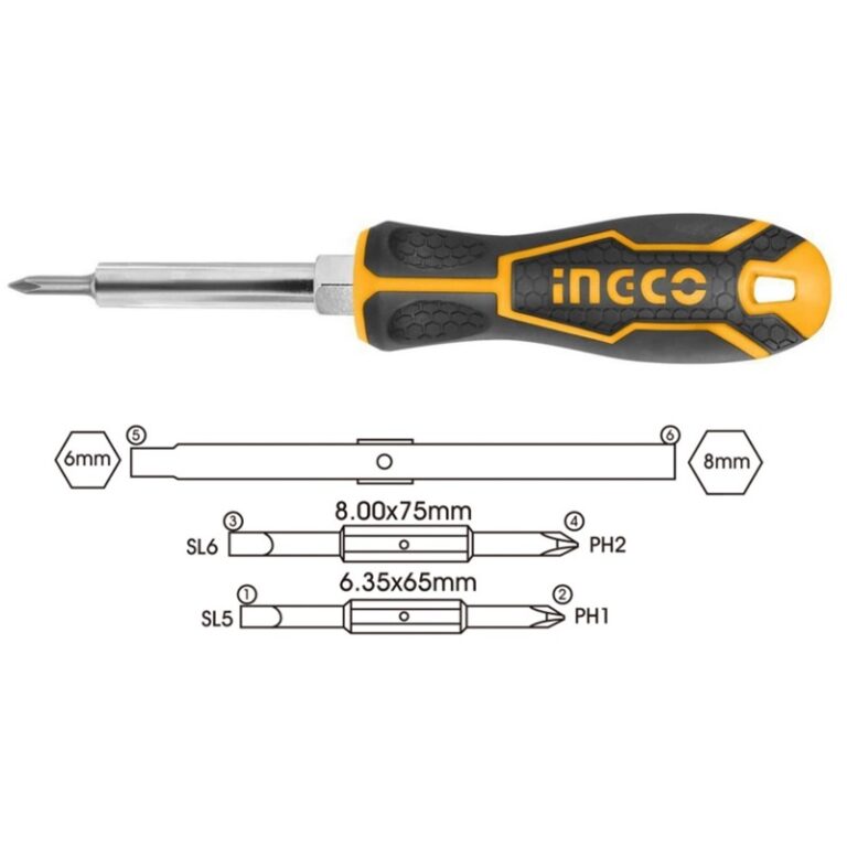 TOURNEVIS 6 EN 1 INGCO AKISD0608