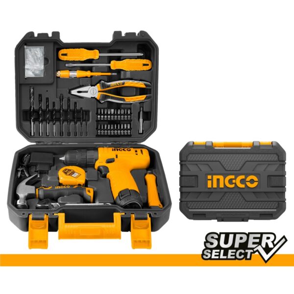 COFFRET VISSEUSE 12V+81OUTILS/ACCESSOIRES SS INGCO HKTHP10811