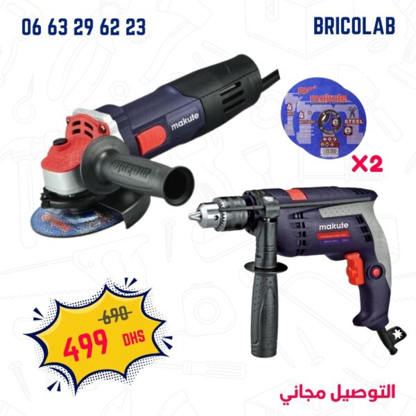 PACK Meuleuse 850W + Perceuse 610W MAKUTE
