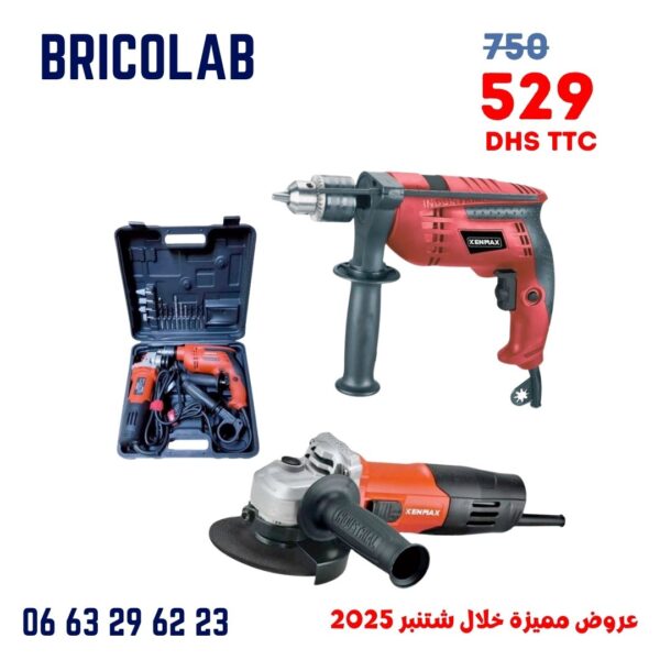 Pack : Meuleuse et Perceuse KENMAX