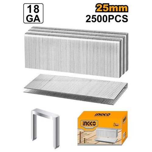 Agrafes à couronne 25 mm – 2500 pièces INGCO
