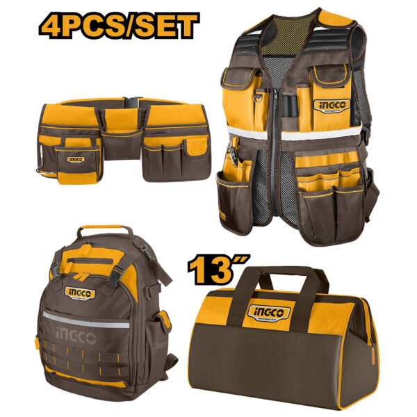 Kit 4 pièces porte-outils INGCO