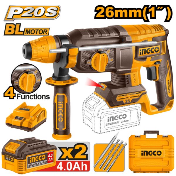 Marteau perforateur sans fil 20V INGCO