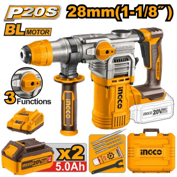 Marteau perforateur sans fil 20 V INGCO