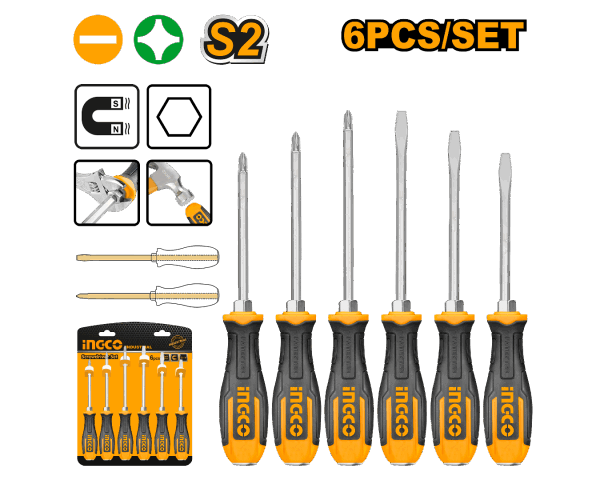 Set de 6 tournevis go-through