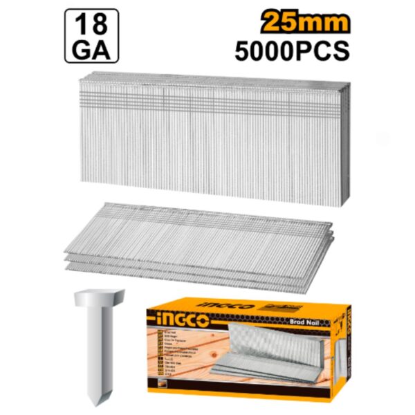 Clous de finition 25 mm – 5 000 pièces INGCO