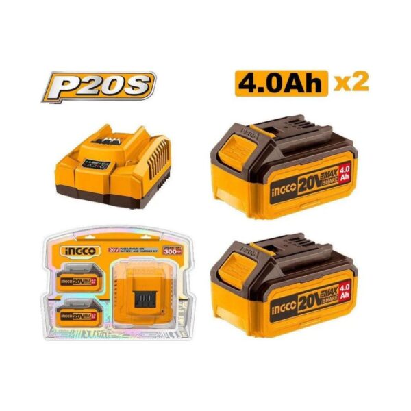 Kit batterie et chargeur Lithium-Ion P20S INGCO