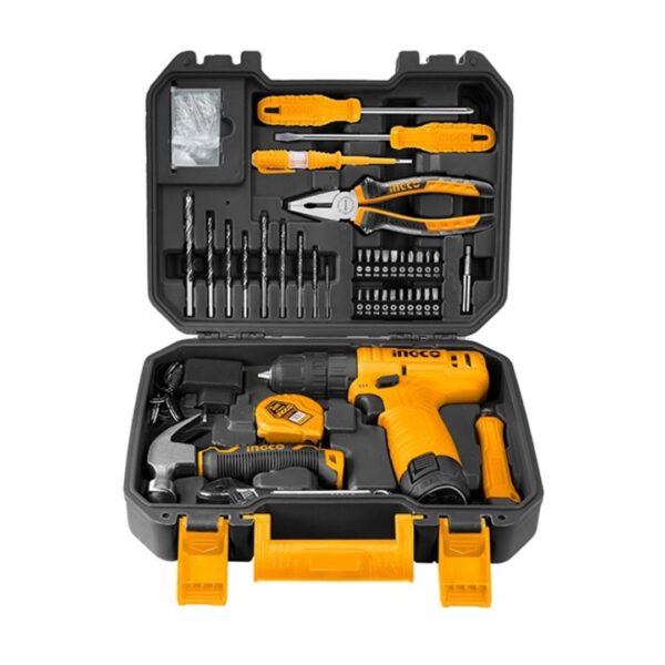 Coffret visseuse 12V + 80 outils/accessoires INGCO