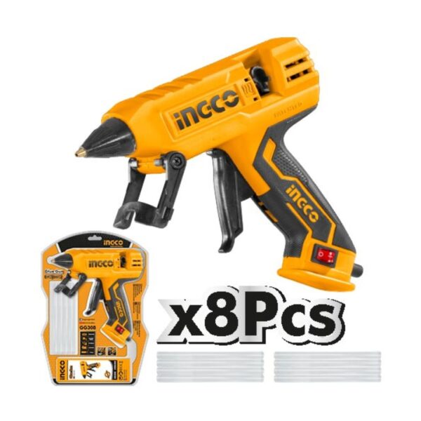 Pistolet à colle 30W(220W) + 8 bâtonnets de colle INGCO