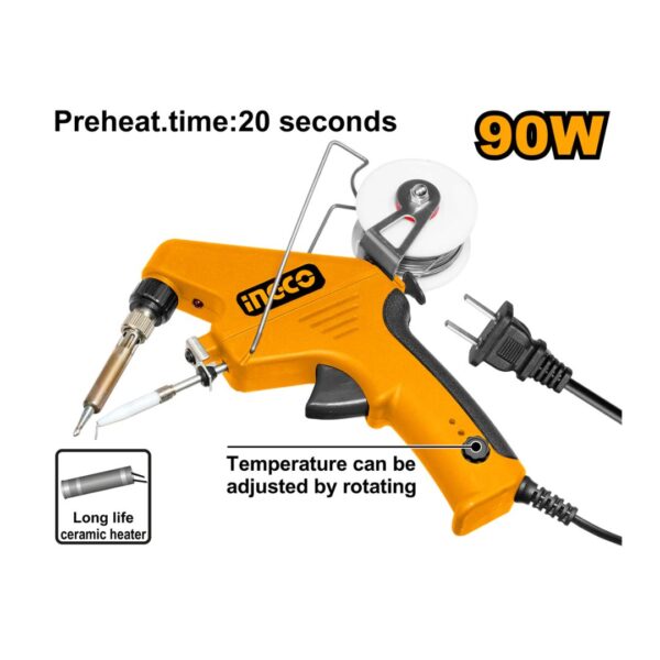 Pistolet à souder avec alimentation en soudure INGCO