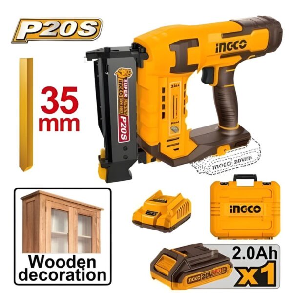 Cloueuse 20V 1batt à goupilles INGCO