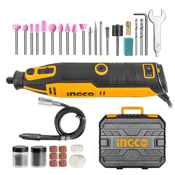Mini perceuse + 109 accessoires en coffret 130W INGCO