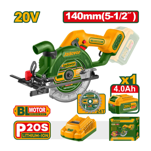 Scie circulaire sans fil 140mm JADEVER