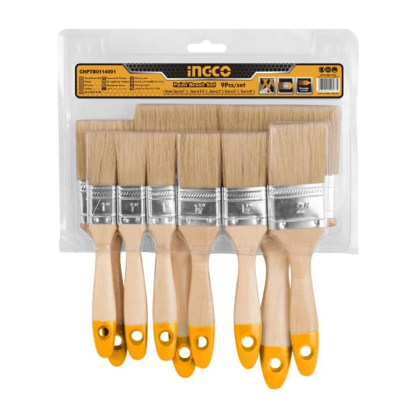 SET DE 9 PINCEAUX EN BOIS CHPTB0114091 INGCO