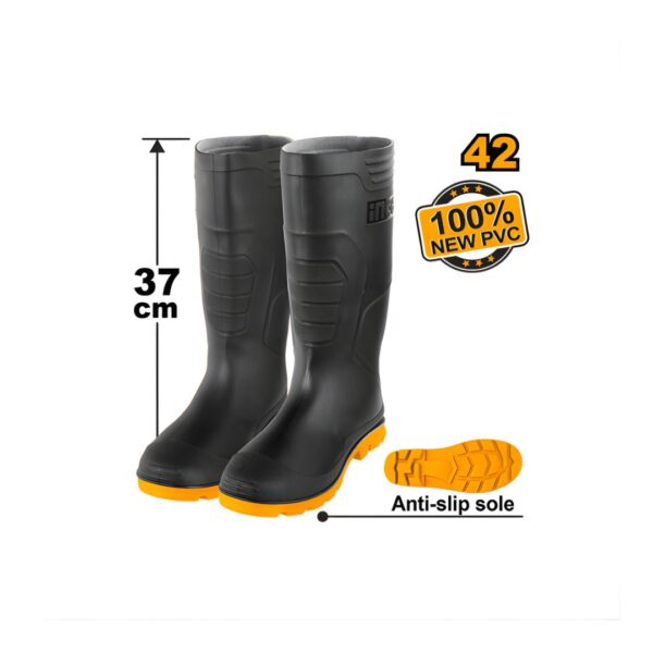 Bottes PVC noires Taille 42 INGCO