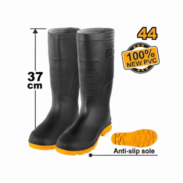 Bottes PVC noires Taille 44 INGCO