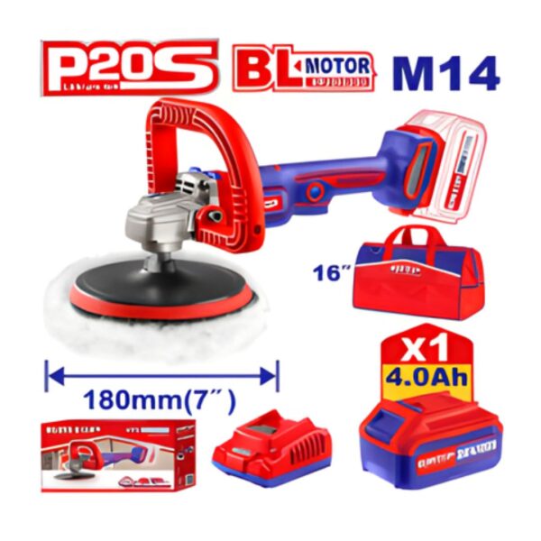 Polisseuse 180mm sans fil 20V + Batterie 4.0Ah IMTOP